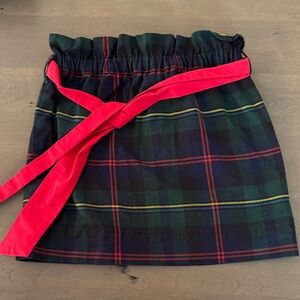 The Beaufort Bonnet Company Green Plaid Skirt with Red Tie